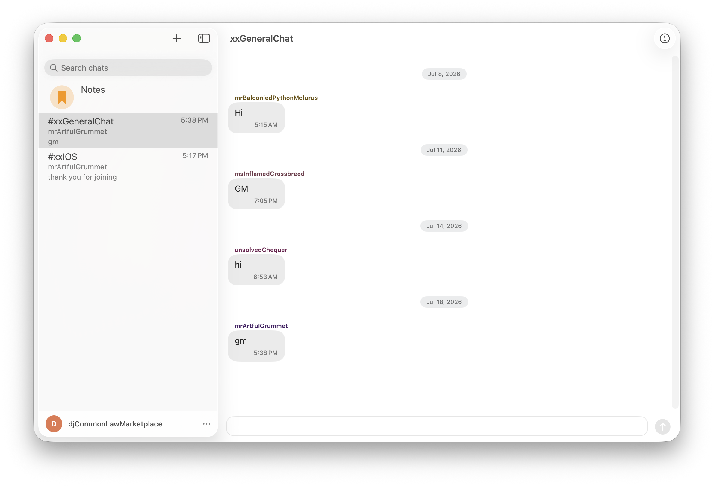 Haven for macOS - channel chat view